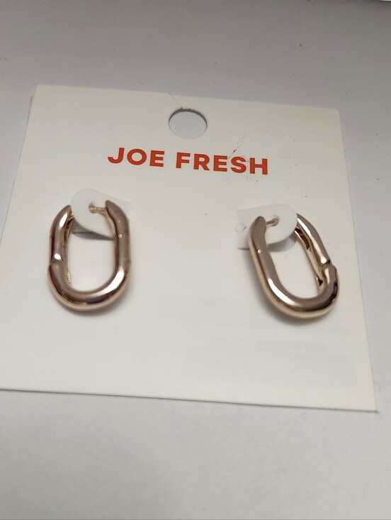 Joe Fresh Jewelry - Joe Fresh Rose Gold Oval Link Hoop Earrings NEW